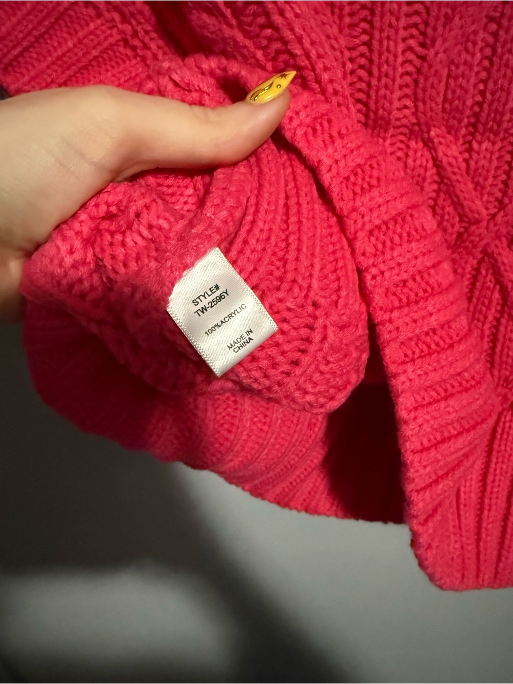 Zenana Hot Pink Open Knit Short Sleeve Sweater Top - Picture 5 of 5